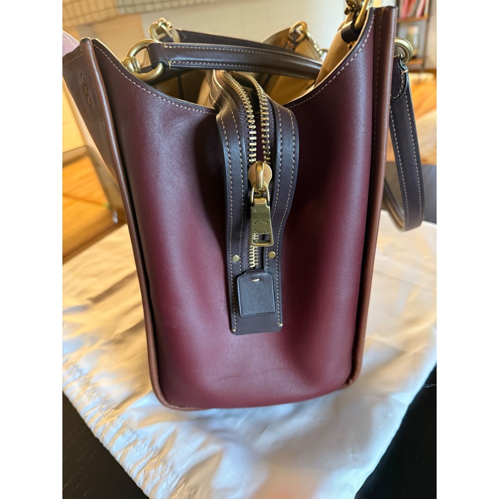 Coach Rogue 39 Saddle Colorblock Glovetanned Leather Carryall Tote 1941 - Picture 7 of 16